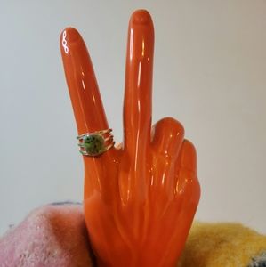 Sterling Silver Ring With Opal Size 8